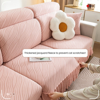 Stretchable jacquard velvet sofa cover suitable for all four seasons.