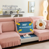 Stretchable jacquard velvet sofa cover suitable for all four seasons.