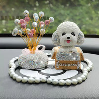 Sparkling Rhinestone Teddy Bear Car Decoration