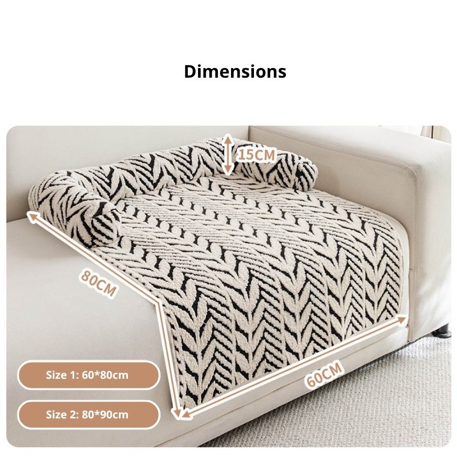 Plush Pet Mat – Thick Soft Non-Slip Sofa Protector & Washable Furniture Cover