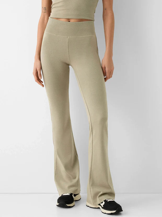 High-waisted stretch pants