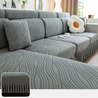 Stretchable jacquard velvet sofa cover suitable for all four seasons.