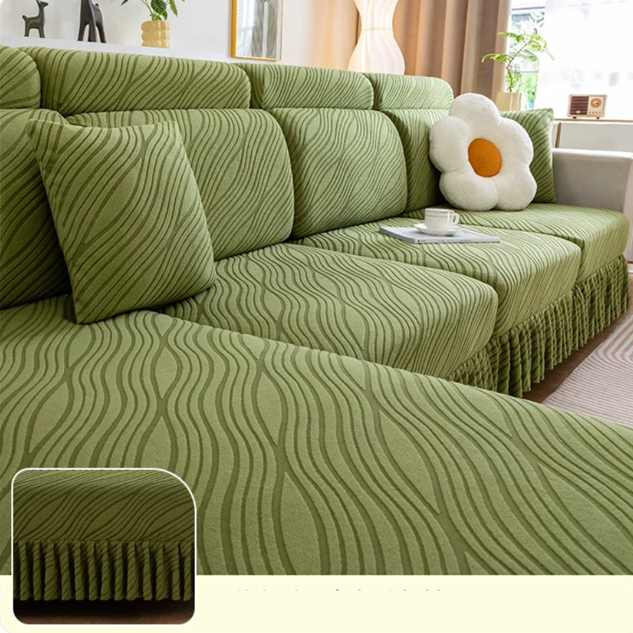 Stretchable jacquard velvet sofa cover suitable for all four seasons.