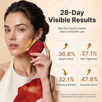 Red Light Facial Massager with Heat & Vibration, Face & Neck Tool