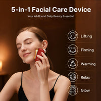 Red Light Facial Massager with Heat & Vibration, Face & Neck Tool