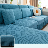 Stretchable jacquard velvet sofa cover suitable for all four seasons.