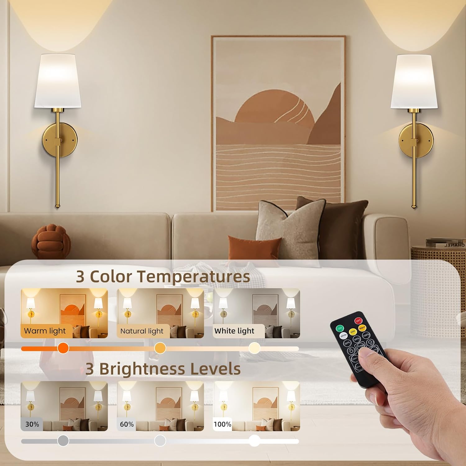 Battery-Powered Wall Lamp