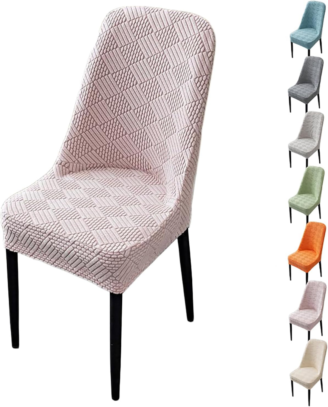 Jacquard Curved Back Dining Chair Covers