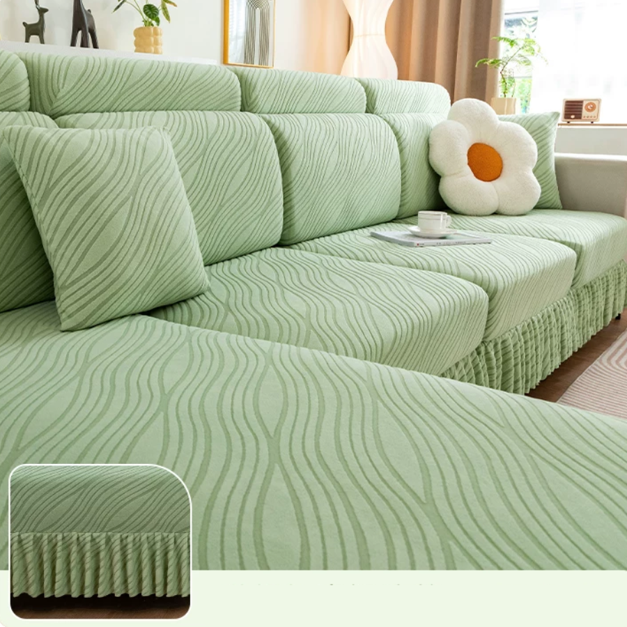 Stretchable jacquard velvet sofa cover suitable for all four seasons.