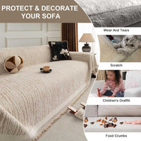 Chenille Non-Slip Sided Slipcover for Corner Sofa