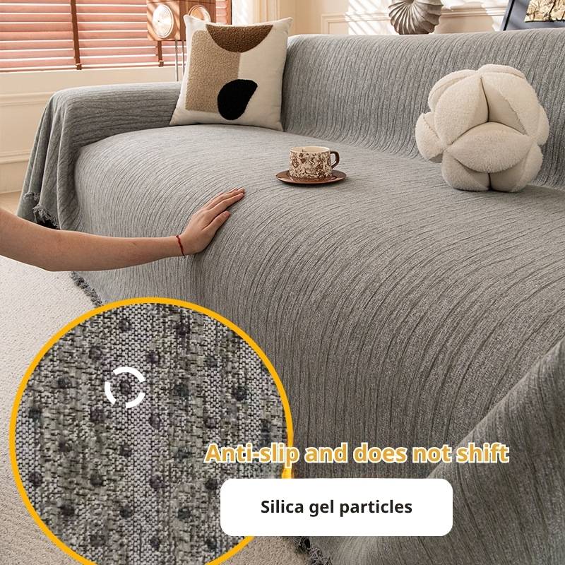 Chenille Non-Slip Sided Slipcover for Corner Sofa