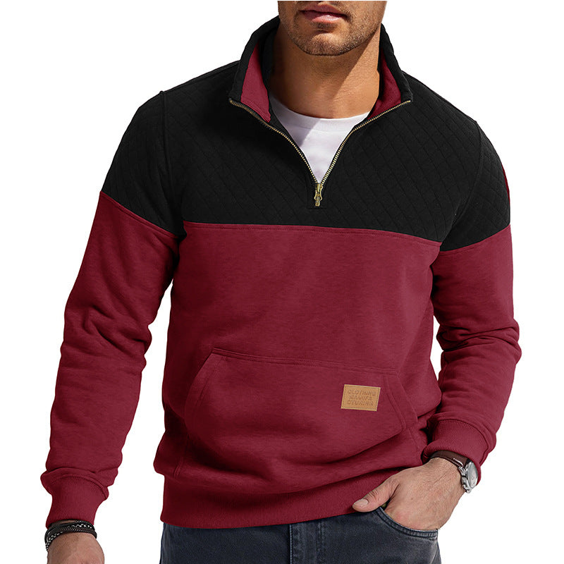 Men’s Color Block Zip-Up Hoodie
