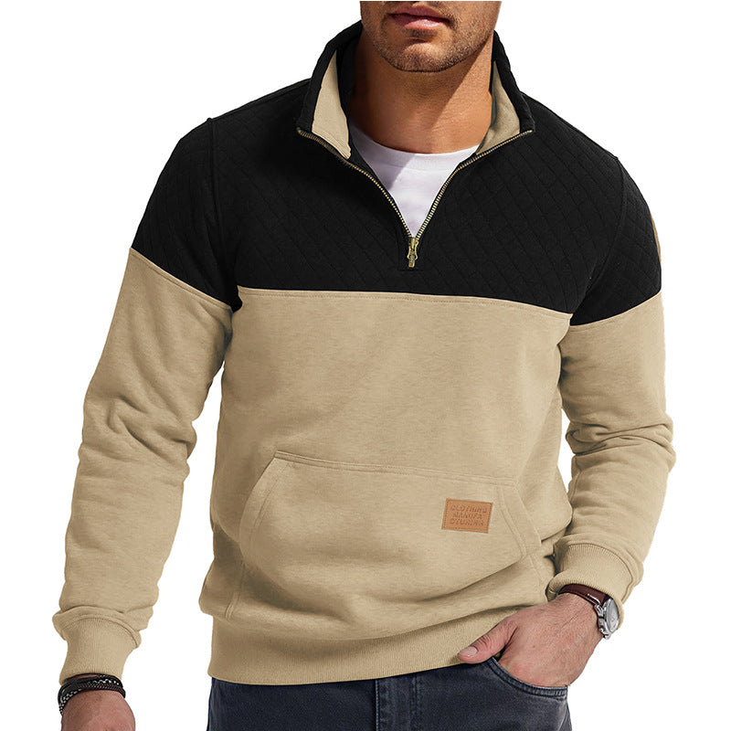 Men’s Color Block Zip-Up Hoodie