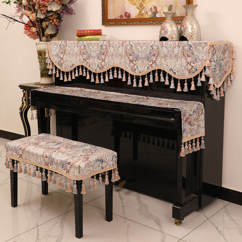Vỏ phủ bụi đàn piano, vỏ vải trùm kín, cao cấp, phong cách Bắc Âu tối giản, sang trọng nhẹ, cảm giác cao cấp, vỏ nửa mới, vỏ vải đàn piano cao cấp