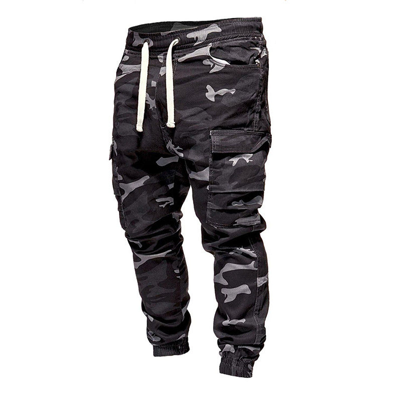Ren-Up Men’s Camo Sport Trousers – Cuffed Athletic Dress Pants