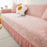 Sofa cover with camellia flower pattern