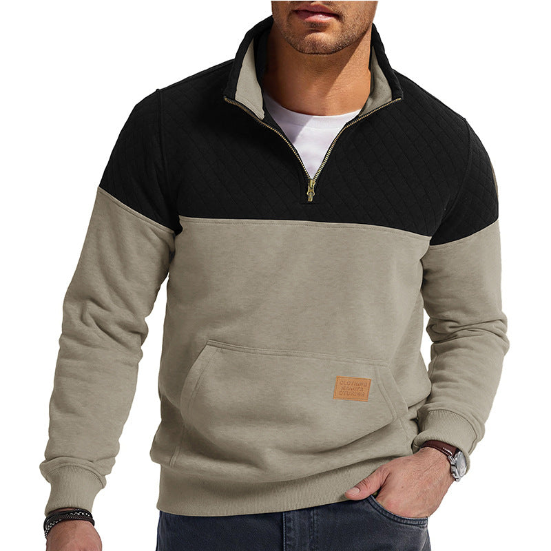 Men’s Color Block Zip-Up Hoodie
