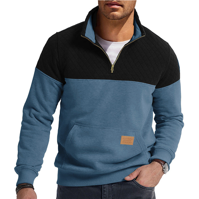 Men’s Color Block Zip-Up Hoodie