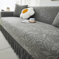Sofa cover with camellia flower pattern