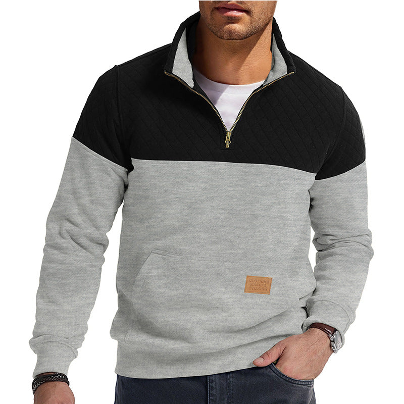 Men’s Color Block Zip-Up Hoodie