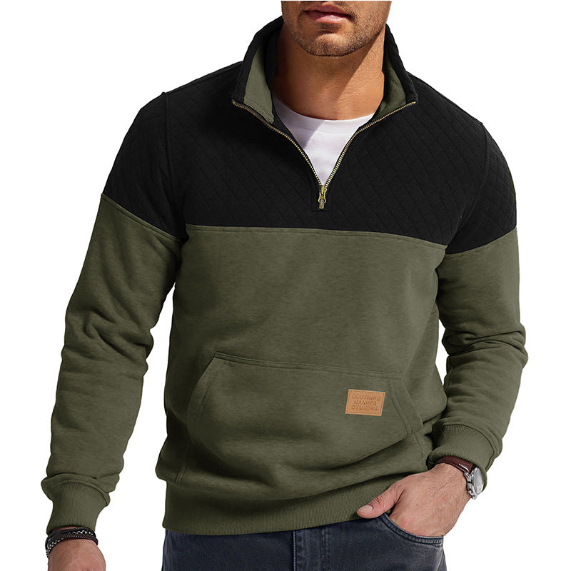 Men’s Color Block Zip-Up Hoodie