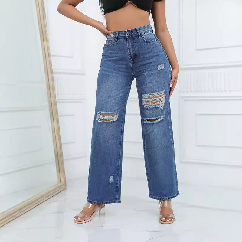 Stretchy ripped jeans