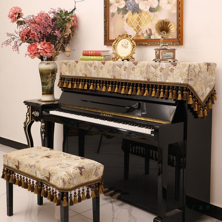 Vỏ phủ bụi đàn piano, vỏ vải trùm kín, cao cấp, phong cách Bắc Âu tối giản, sang trọng nhẹ, cảm giác cao cấp, vỏ nửa mới, vỏ vải đàn piano cao cấp