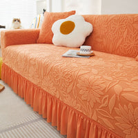 Sofa cover with camellia flower pattern