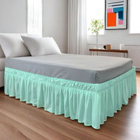Ga Trải Giường Xếp Nếp Dễ Dàng – Trang Trí Giường Mềm Có Thể Giặt Được với Dây Đai Đàn Hồi Điều Chỉnh
