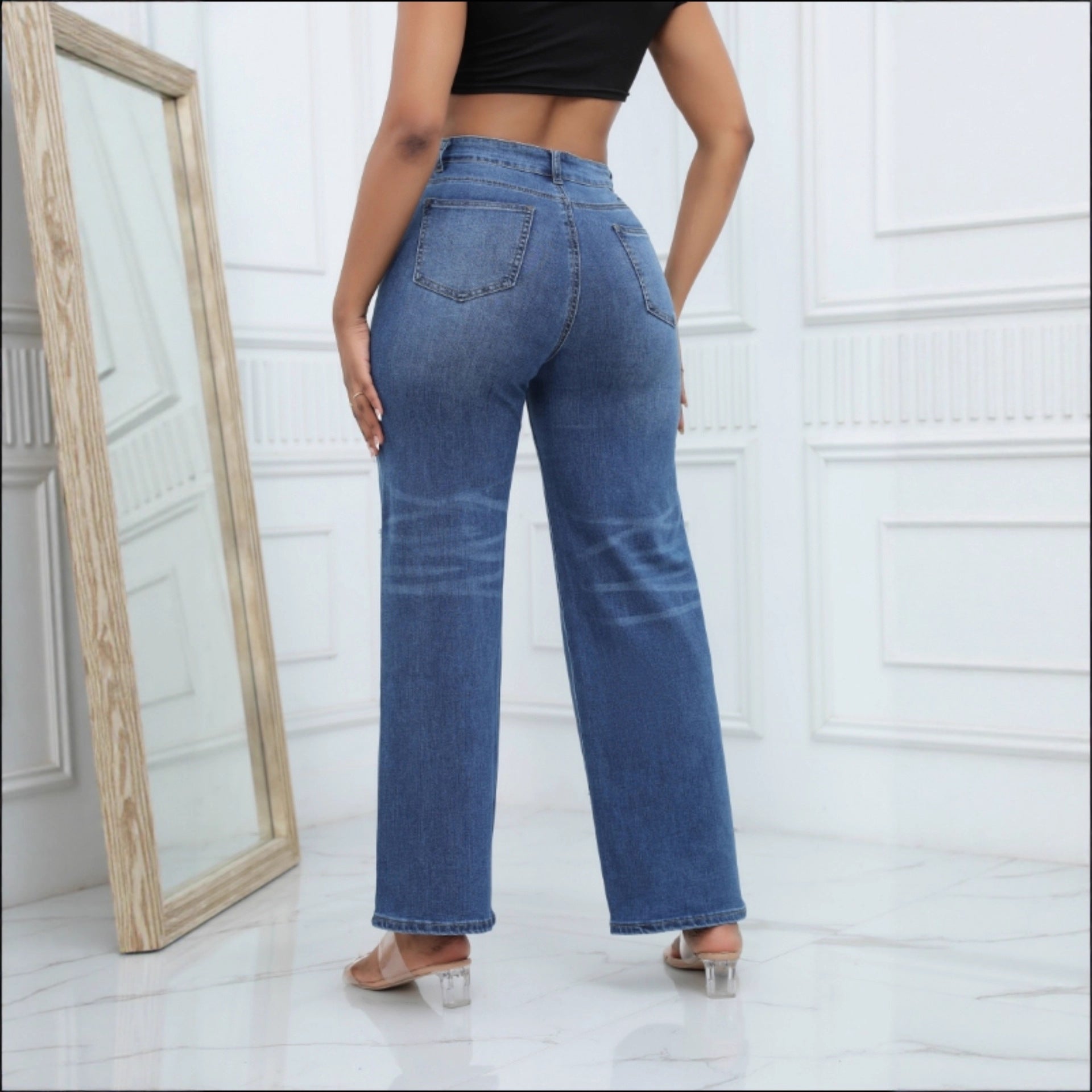 Stretchy ripped jeans