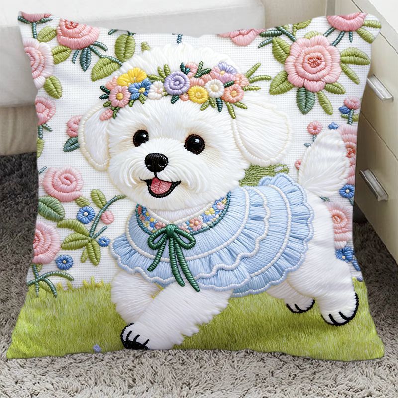 Pillow cover printed with pet images