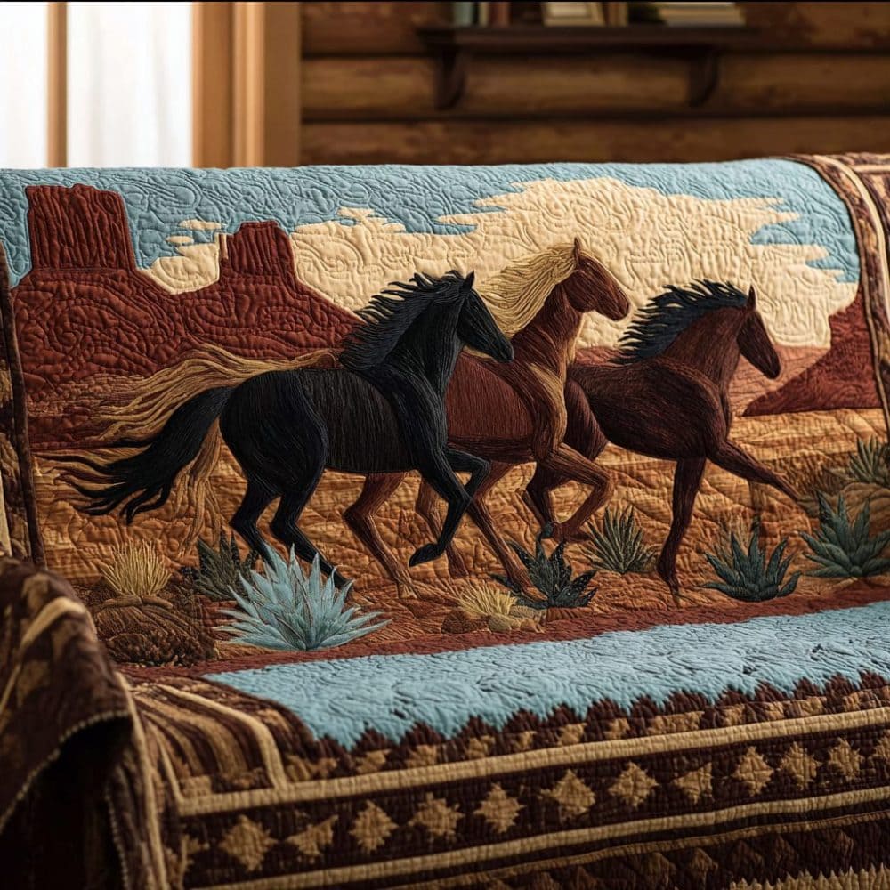 Festive Paw Quilted Sofa Cover