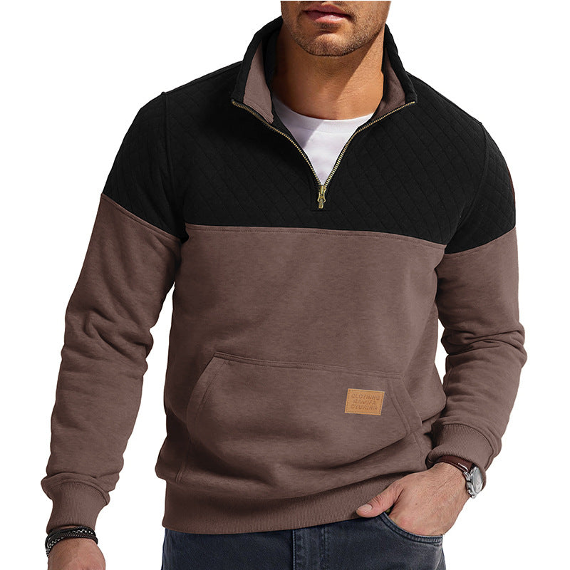 Men’s Color Block Zip-Up Hoodie