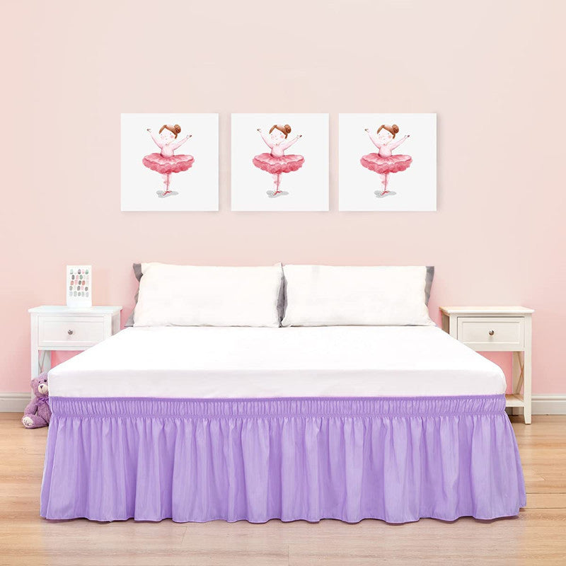 Ga Trải Giường Xếp Nếp Dễ Dàng – Trang Trí Giường Mềm Có Thể Giặt Được với Dây Đai Đàn Hồi Điều Chỉnh
