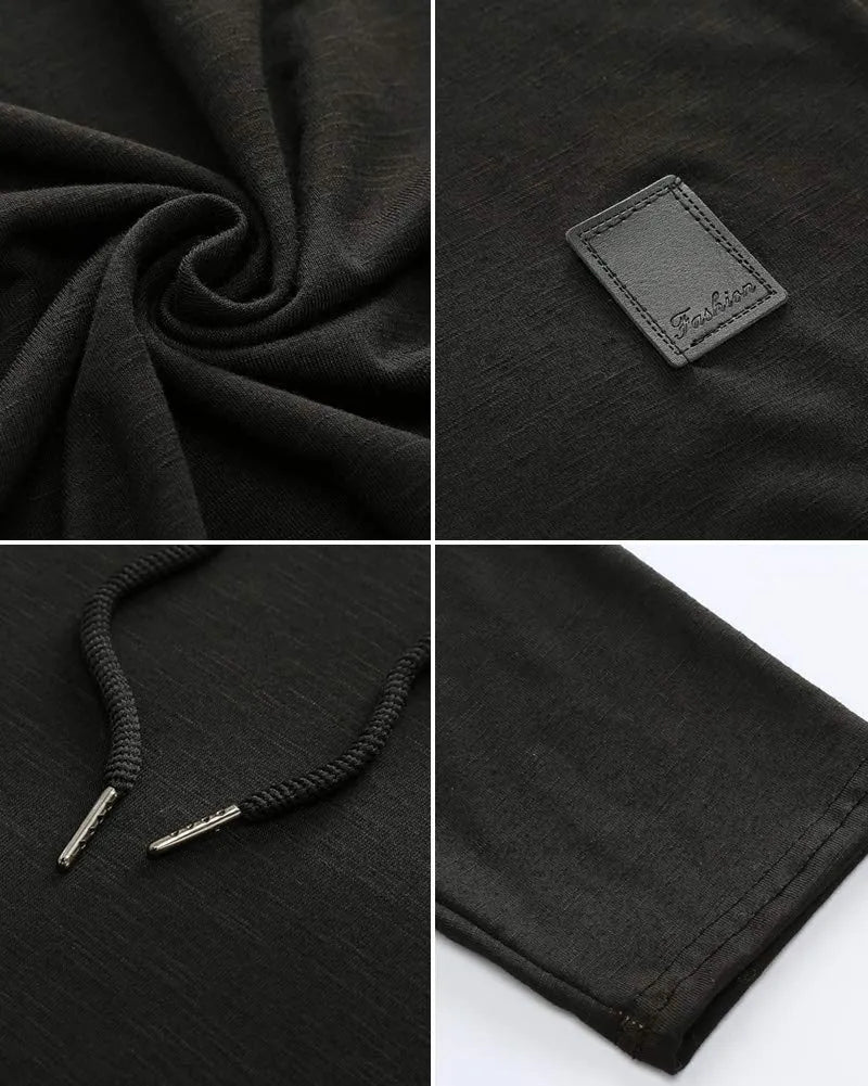 Men’s Hooded Long Sleeve T-Shirt T145