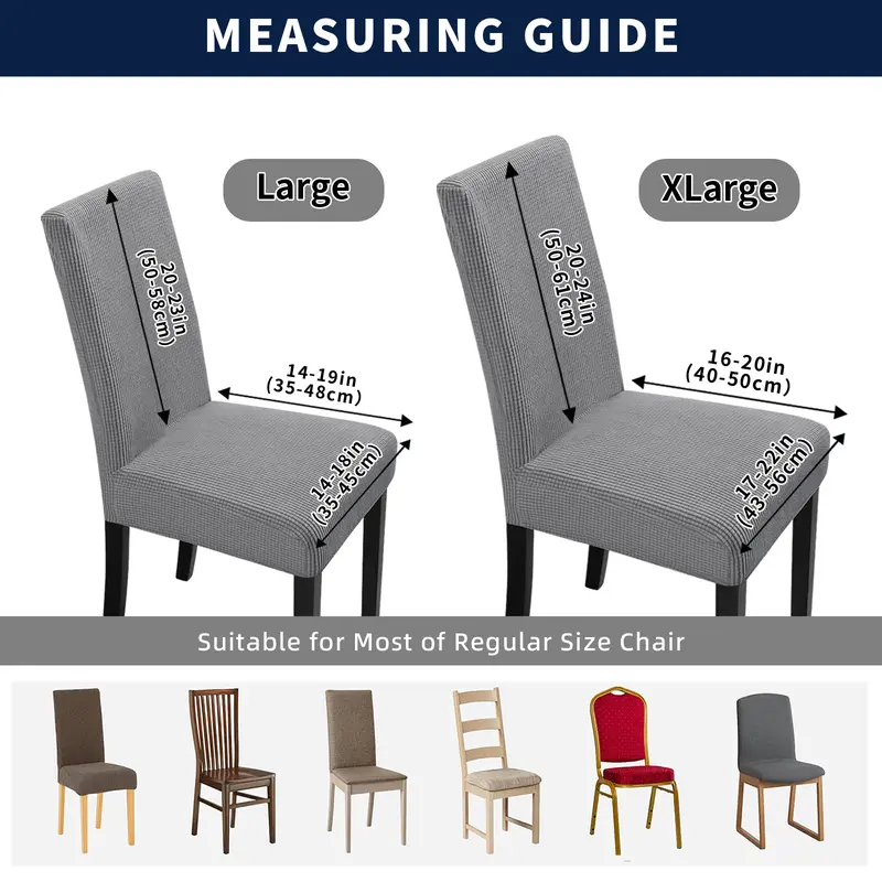 Waterproof Dining Chair Cover Set of 2/4/6/8