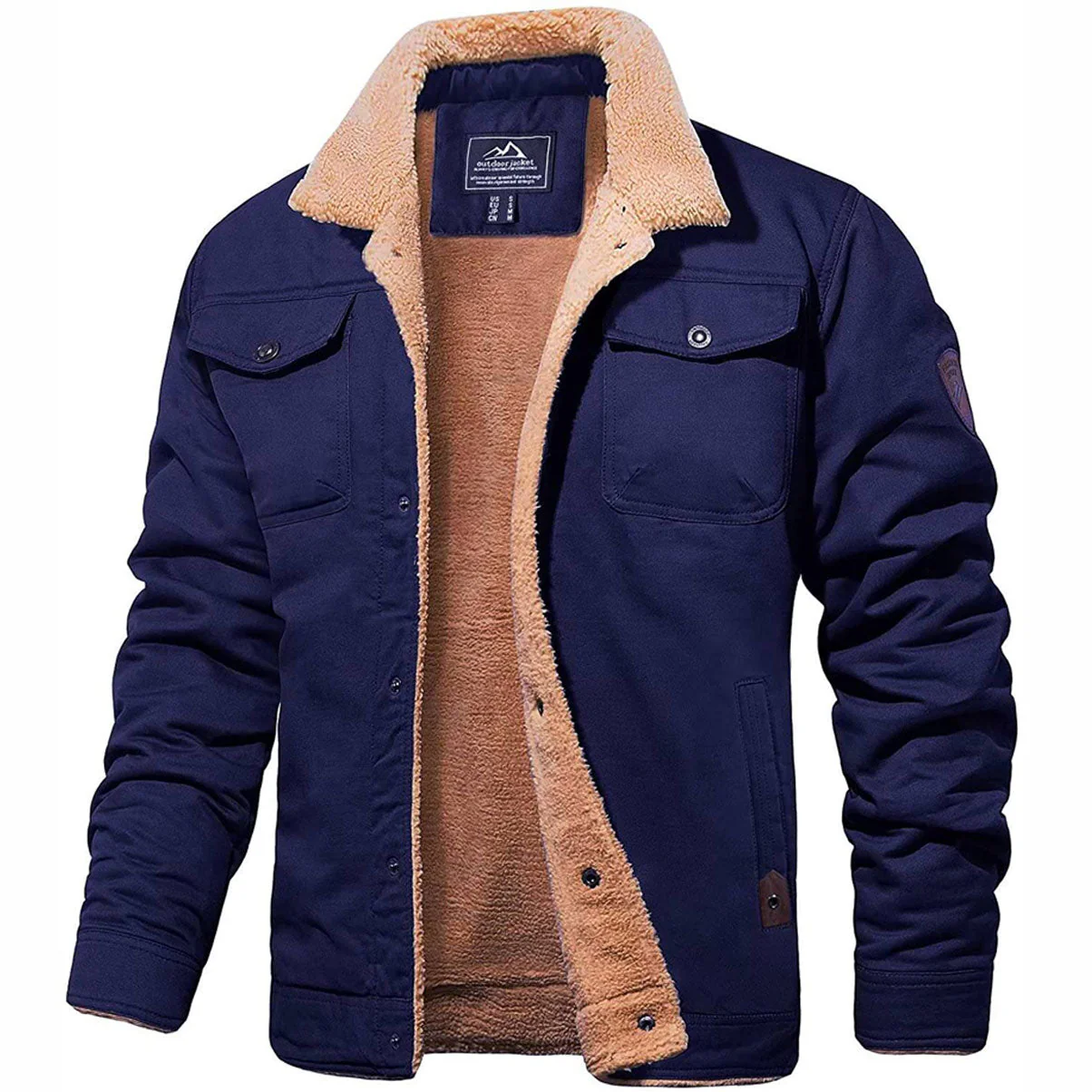 Men’s Winter Coat – Thick Warm Jacket with Soft Lining, Windproof & Thermal Outerwear