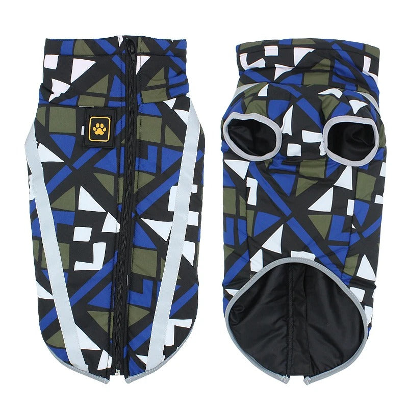 Warm Winter Dog Jacket — Windproof, Waterproof, Reflective