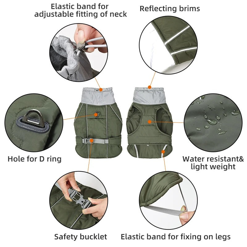 Winter Reflective Dog Jacket