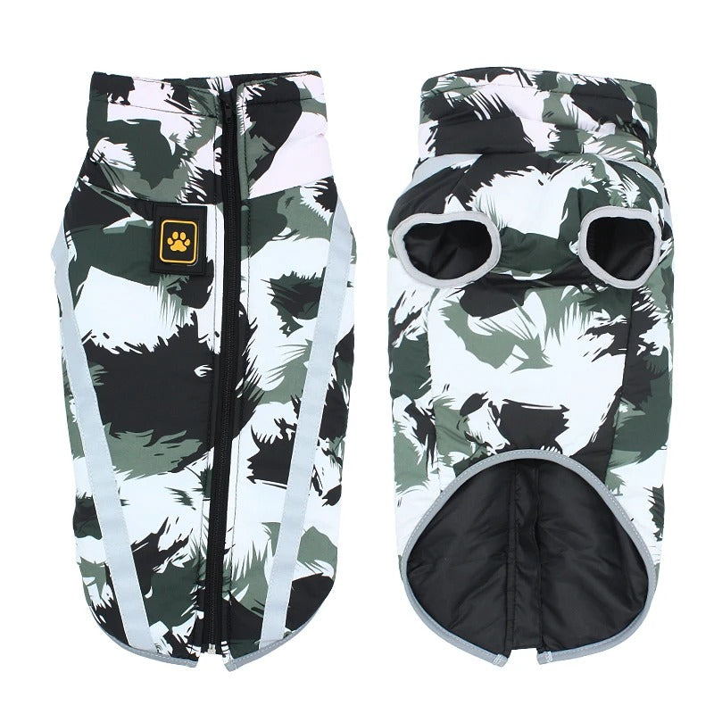 Warm Winter Dog Jacket — Windproof, Waterproof, Reflective
