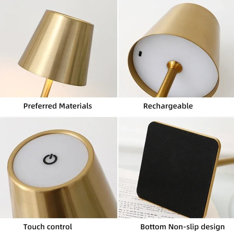 Touch Desk Lamp LED USB Rechargeable Light Dimming Table Lamp Hanging Bedroom Night Lamp Reading