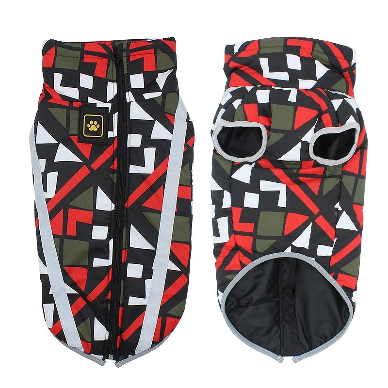 Warm Winter Dog Jacket — Windproof, Waterproof, Reflective