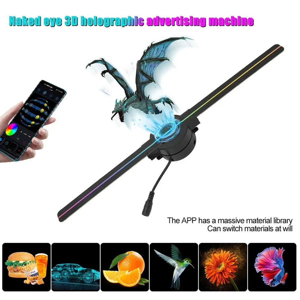 42cm 3D Holographic Naked-Eye Fan Display