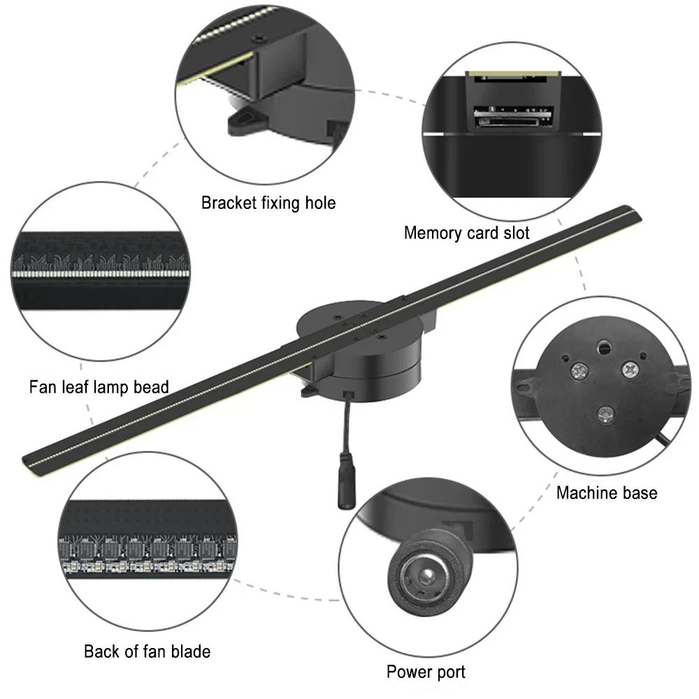 42cm 3D Holographic Naked-Eye Fan Display